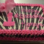 Custom Zebra stripe birthday cake made by Classy Chocolate in Liberty Missouri