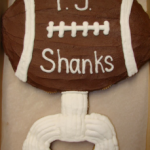Custom football themed birthday cake made by Classy Chocolates in Liberty, Missouri